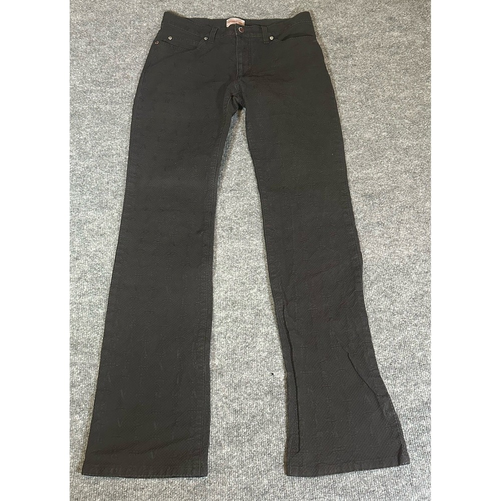 Versace Classic Womens Sz 30 Black Textured Jean Pants Cotton
